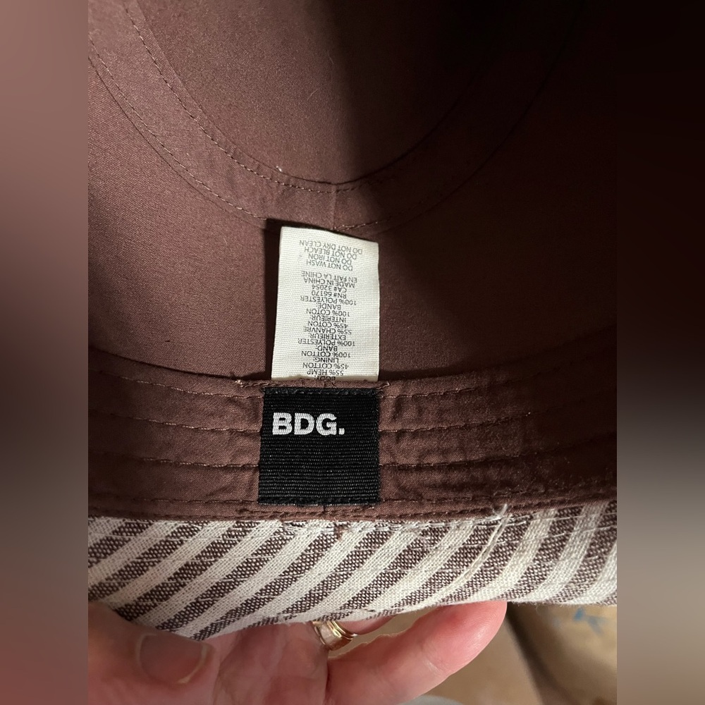BDG Urban Outfitters Ladies Fedora Brown & Beige Preloved - Picture 6 of 7